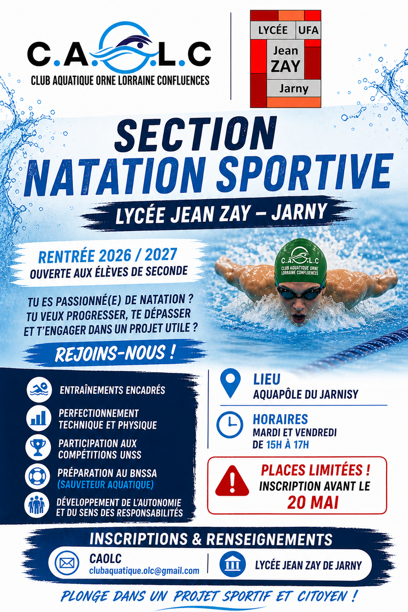 Section Natation Sportive OUVERTURE
