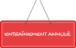 Entraînement du vendredi 10 octobre ANNULE