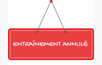 Vendredi 9 janvier, entraînement annulé