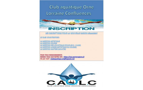 INSCRIPTIONS SAISON 2019-2020
