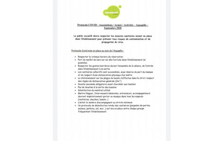PROTOCOLE COVID ASSOCITION SEPTEMBRE 2020